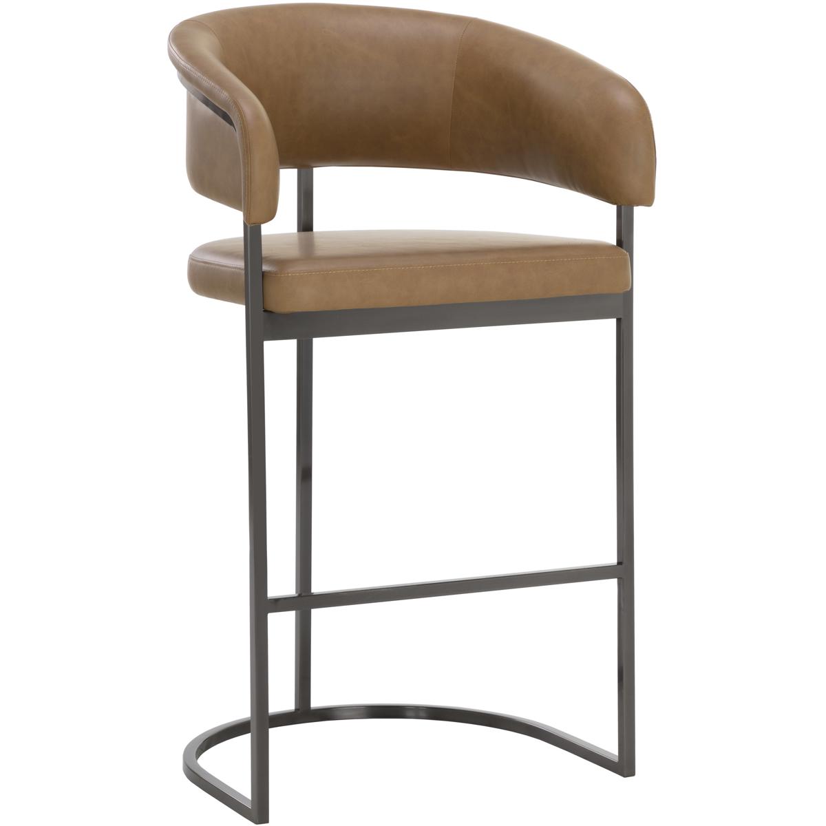SUNPAN 111155 Marris 42 inch Gunmetal / Milliken Cognac Barstool